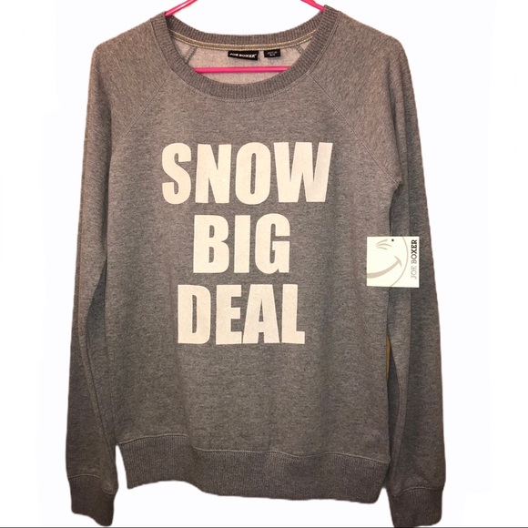 NEW! ❄️⛄️ Joe Boxer Snow Big Deal Winter Christmas ❄️⛄️ NWT Crewneck Sweatshirt - Picture 4 of 13
